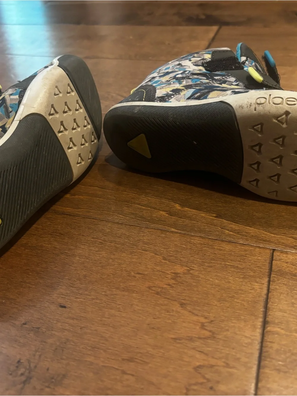 PLAE Kids' Blue Camo hightop sneaker
